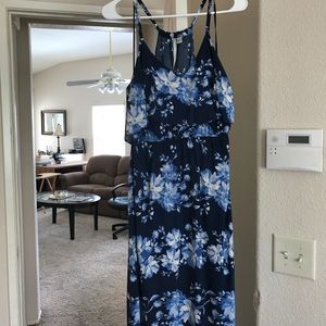 Blue floral dress